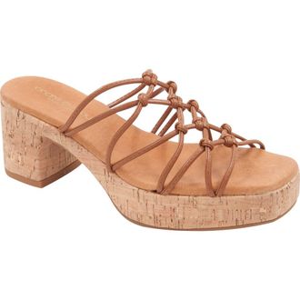 Andr&eacute; Assous Camryn Platform Slide Sandal in Cuero at Nordstrom Rack, Size 10