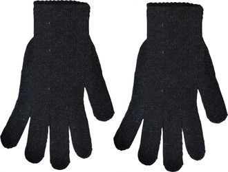Generic Adult Mens Knitted Wool Super Stretch Magic Winter Thermal Gloves - One Size Fits All (Black)