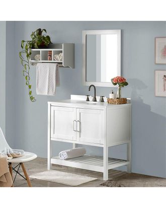 Alaterre Furniture Bennet 2Pc Wooden Bathroom Vanity Set