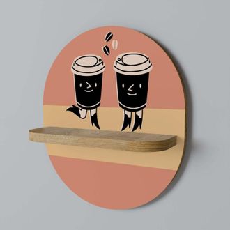 OEM Estante Ovalado Joyful Coffee