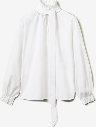 La DoubleJ Schluppenbluse aus Popeline Cerere