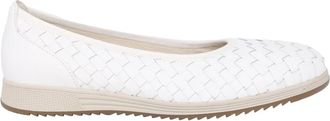 Gabor Witte Ballerina Schoenen met Uitneembaar Voetbed - Dames - Ballerinas - Wit - 38 1/2 EU - Leer - Schoenen