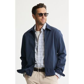 J.A.C.H.S. Tech Twill Zip Up Jacket in Navy at Nordstrom, Size Xx-Large