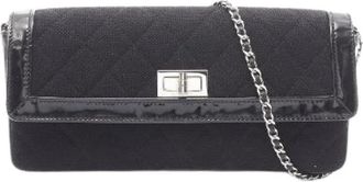 Chanel Pre-owned 2.55 Matelasse Canvas Patent Leather Shoulder Bag - Dames - Vintage Schoudertas - Zwart - ONE Size - Leer - Vintage