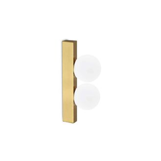 Netlighting Ping Pong 2 Light Wall Lamp Brass 500Lm 3000K in Gold