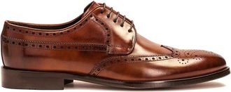 Kazar Klassieke bruine brogues met een rozetdecoratie - Heren - Nette schoenen - Bruin - 44 EU - Leer - Schoenen