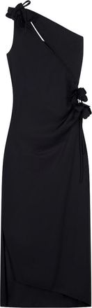 Coperni Asymmetric Flower Midi Dress