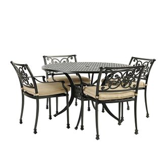 Ballard Designs Amalfi 5-Piece 48 Round Dining Set with 4 Cushions - Ballard Designs