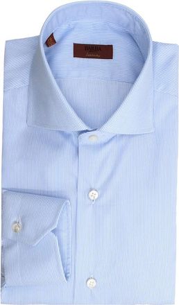 Barba Shirts - Heren - Zakelijke Overhemden - Blauw - M - Katoen - Overhemden