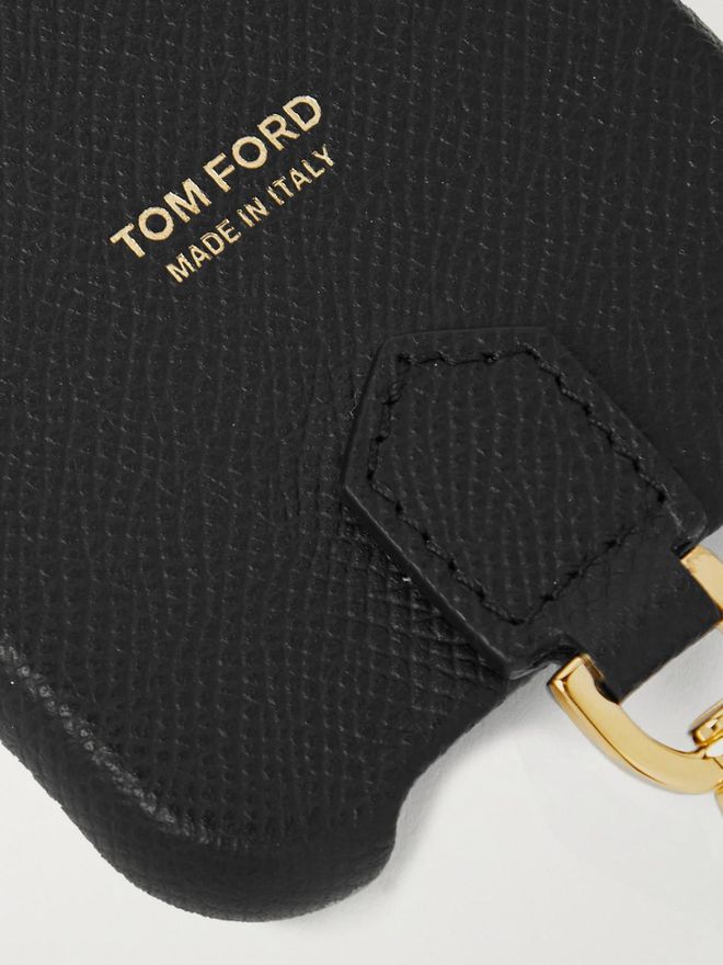 Tom Ford Logo-Print Full-Grain Leather iPhone 11 Pro Case with