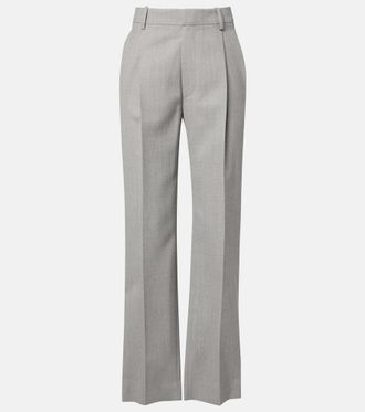 Victoria Beckham High-rise virgin wool straight pants