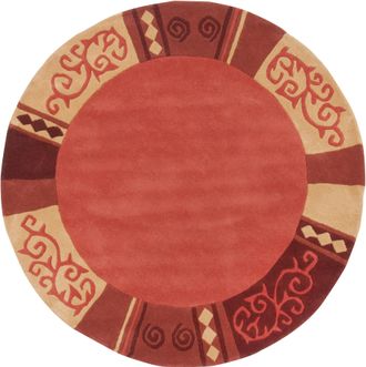 THEKO Wollteppich »Ambadi« rund 14 mm Höhe reine Schurwolle, handgetuftet, mit Bordüre, modern