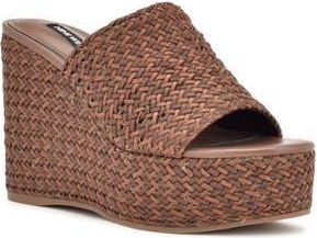 Nine West Everie Platform Wedge Sandal in Dbr01 at Nordstrom Rack, Size 7.5