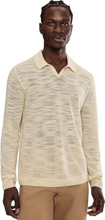 John Varvatos Luciano Polo Y2603R25 Mens Sweater Salt : XL, Wool