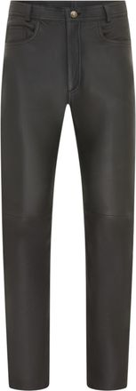 Infinity Leather Mens Black Lamb Leather 501 Biker Jeans - Istanbul