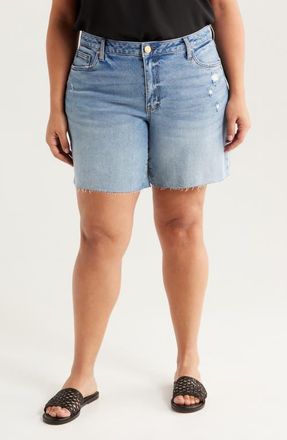 Kut from the Kloth Hailey Cutoff Bermuda Denim Shorts in Focus W/Med Bas at Nordstrom, Size 18W