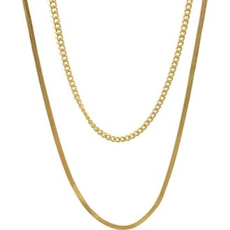 st. Moran Set of 2 Chain Necklaces in Gold at Nordstrom
