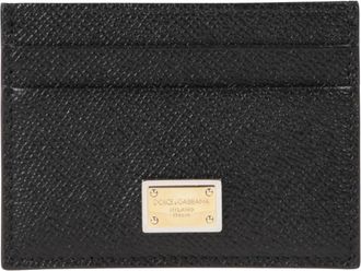 Dolce & Gabbana Logo Plaque Cardholder - Dames - Portefeuilles - Zwart - ONE Size - Leer - Accessoires