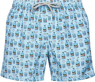 MC2 Saint Barth Lighting Zwemshorts - Heren - Strandmode - Blauw - S - Polyester - Badmode