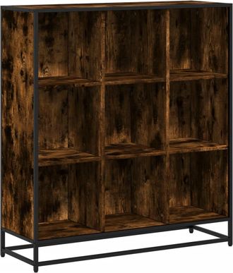 vidaXL Vidaxl - Libreria Rovere Fumo 97,5x33x107,5 Cm Legno Multistrato&metallo