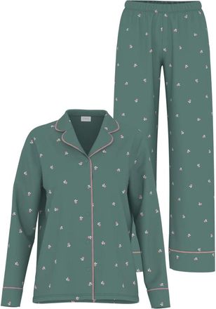 Mey Little Berries Pyjama met lange mouwen - Dames - Nachtkleding & Lounge - Groen - Maat: 2XL Katoen