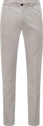 Incotex Lichtgrijze diagonale broek - Heren - Chinos - Grijs - W35 - Broeken