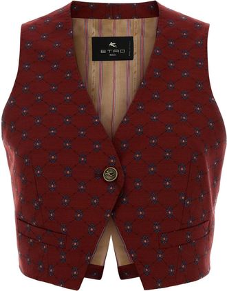 Etro Etro Embroidered Wool Blend Vest