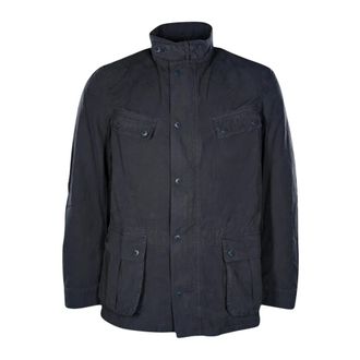 Barbour Light Jackets, male, Blue, Size: XL Garment Dyed Duke Casual Jacket