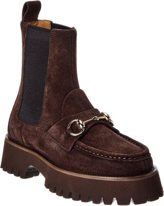 Gucci Horsebit Suede Bootie