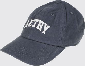 Autry Berretto beanie in lana a coste con risvolto e logo a contrasto