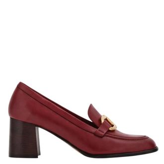Ferragamo Gancini Ornament Heeled Loafers, Size 7 C