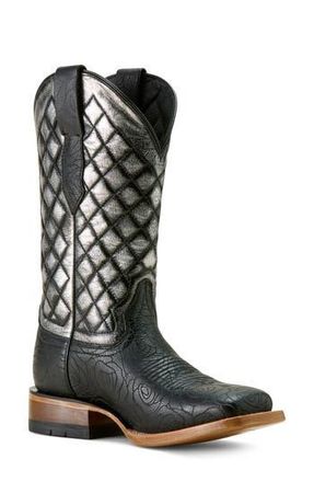 Ariat Frontier Wittman Diamond Quilt Leather Boot in Black at Nordstrom Rack, Size 6.5