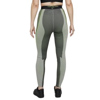 Nike (WMNS) Nike Pro Leggings Off-Noir Light Smoke Grey Iron Grey Action Green DV4015-045