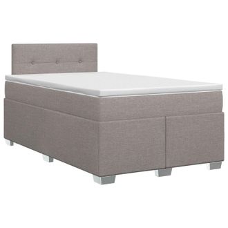 vidaXL Cama Box Spring Con Colch&oacute;n Con Cabecera Topo 120 X 200 Cm Tela Vidaxl
