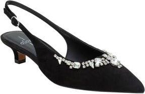 Linea Paolo Crystal Embellished Slingback Pump in Black at Nordstrom Rack, Size 8.5