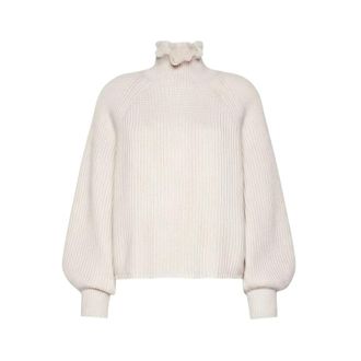 Max Mara Pontile Trui - Dames - Coltruien - Beige - L - Truien & Vesten