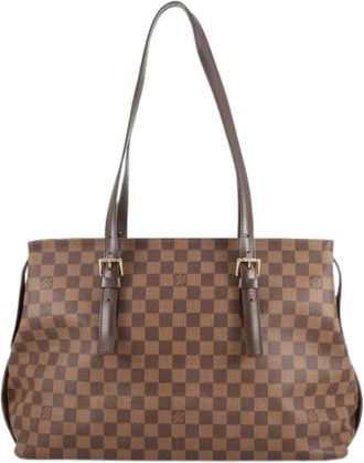 Louis Vuitton Pre-owned Tote Bags, female, Brown, Size: ONE SIZE Pre-owned Canvas Tote Bag