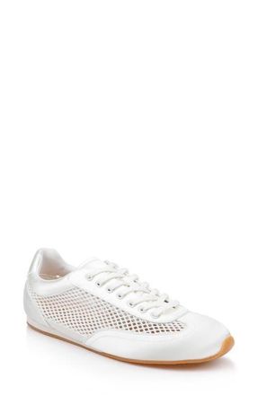 Badgley Mischka Inez Sneaker in Ivory Satin at Nordstrom, Size 5.5