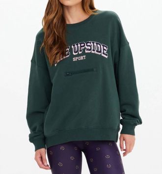 The Upside Alumni Coolum Crew Neck Sweatshirt In Green