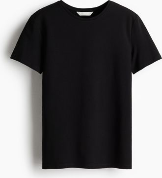 H&M Figurbetontes T-Shirt - Schwarz
