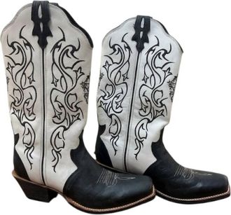 Twisted X Boots Womens Steppin Out Western Boots In Black/white