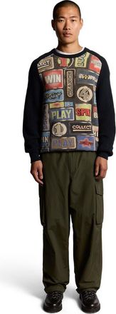 Lyle & Scott Fruit Machine Graphic Crew Neck Sweater in Dark Navy at Nordstrom, Size Xx-Large
