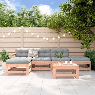 vidaXL Vidaxl - Juego De Muebles De Jard&iacute;n 6 Pzas Madera Maciza Abeto Douglas