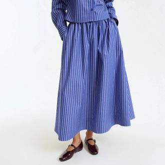 La Redoute Collections Gestreepte lange wijde rok