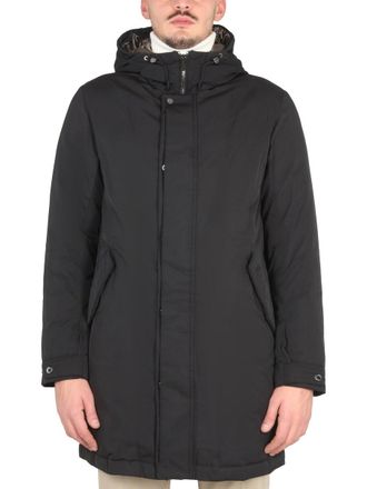 Moorer High Neck Jacket With Concealed Zipper And Adjustable Cuffs