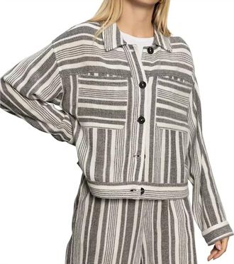 Sanctuary Shoreside Jacket In Atlantic Stripe