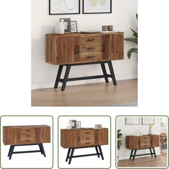 vidaXL Supporto TV naturale - Supporto TV Naturale 110 x 30 x 75 cm Legno di teak solido