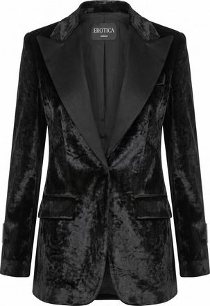 Dondup Single Breasted Velvet Blazer