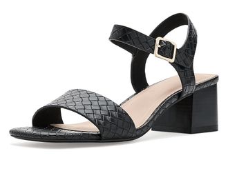 Journee Collection Shaina Womens Sandals Black Woven : 7.5 M, Synthetic