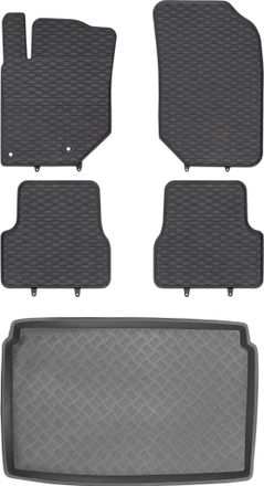 OEM Juego De Alfombrillas De Goma Para Coche Y Alfombrilla Para Maletero Del Opel Corsa F Hatchback (a Partir De 2019)